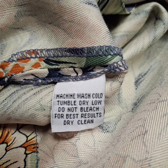 Tommy Bahama Silk Button-up Hawaiian Tropical Green Men Size Large - Picture 13 of 16